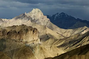 Mountain Gallery: Arid mountain peaks, view from the heights of the Zanskar region, Ladakh, India
