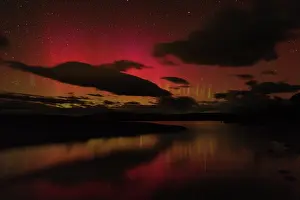 Natural Phenomenon Prints: Aurora australis in the night sky