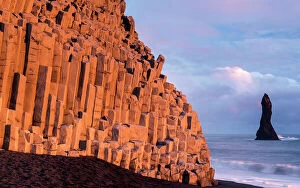 Basalt columns at Vik, the southernmost village in Iceland. February 2014