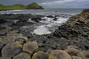 Antrim Prints: Basalt hexagonal rocks at the Giant's Causeway