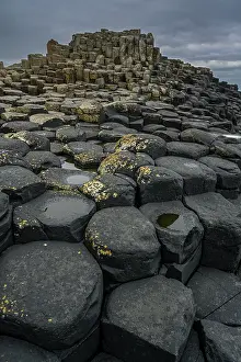 Antrim Prints: Basalt hexagonal rocks at the Giant's Causeway