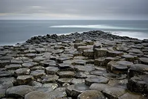 Antrim Prints: Basalt hexagonal rocks at the Giant's Causeway