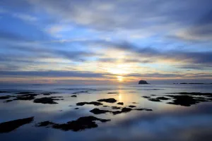 2020vision Prints: Bass Rock at dawn, North Berwick, Scotland, UK, August. 2020VISION Book Plate