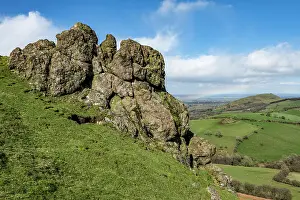 Geological Era Prints: The Battle Stones, a crag composed of volcanic rock formed during the Cadomian Orgeny of the Precambrian period