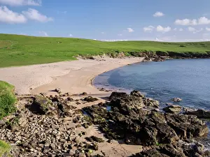 Unst Prints: Beach at Wick of Skaw, Unst, Shetland Islands, Scotland, UK. July, 2017
