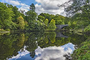 Flowing Water Collection: Beaver Bridge over River Conwy, near Betws-y-Coed, Snowdonia National Park, North Wales