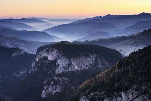 Gorges Prints: Bicaz Gorges at dawn, Cheile Bicazului-Hasmas National Park, Carpathian Mountains