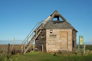 Nature Reserve Prints: Bird hide at the nature reserve Verdronken Land van Saeftinghe