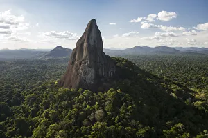 Summit Prints: Bottle (Battle) Mountain, a granite outcrop in South Rupununi savanna, Guyana, South