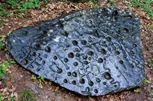 Rock Prints: A boulder engraved with 106 cupules and several crosses