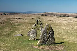 Devon Prints: Bronze Age Merrivale Stone Rows