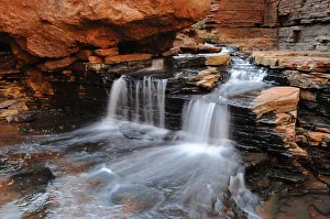 Cascade flowing in Hancock gorge, Karijini National Park, Pilbara, Western Australia