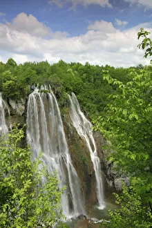 Images Dated 23rd May 2010: A cascade of waterfalls in woodlands. Plitvice National Park, Croatia, May 2010