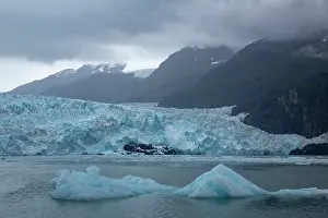 Iceberg Prints: Chenega Glacier flowing into Nassau Fjord, Prince William Sound, Alaska, USA. July