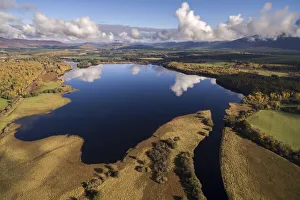 Marsh Prints: Clouds reflecting in Loch Insh surrounded by Insh Marshes