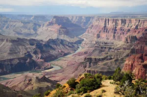 Flowing Water Collection: Colorado River and canyon views from the south rim, Grand Canyon National Park, Arizona, USA