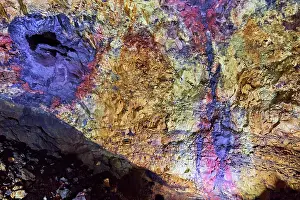 Volcano Prints: Coloured rocks inside the magma chamber of the dormant Thrihnukagigur volcano