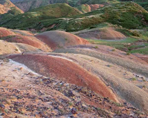Images Dated 3rd November 2009: Colourful rolling hills along the border region to Azerbaijan, David Gareji Nature Reserve