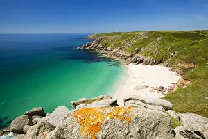 Exploring Britain Collection: Cornish coastal scenery near Porthgwarra, Cornwall, UK. June 2009