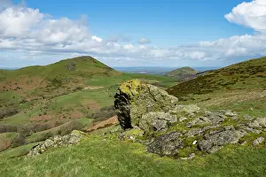 Geological Era Prints: A crag composed of volcanic rock formed during the Cadomian Orgeny of the Precambrian period approximately 600 million
