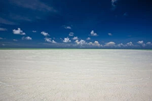 Crystal clear shallows under a blue sky. Exumas, Bahamas, Caribbean, June 2009