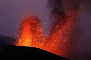 Volcano Prints: Cumbre Vieja volcano eruption, La Palma, Canary Islands. September, 2021
