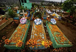Culture Prints: Day of the Dead, every 1st of November families reunite in the cemetery to remember dead relatives