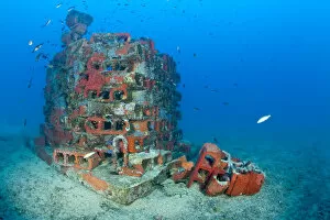 Images Dated 24th July 2009: One of the deeper artificial reefs, Larvotto Marine Reserve, Monaco, Mediterranean Sea