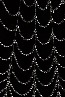 Dew-covered cobweb. Thursley Common, Surrey, UK. October