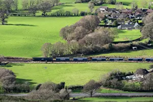 Shropshire Prints: Direct Rail Services Tesco train 'removing 77 lorries from our roads' Stretton Gap