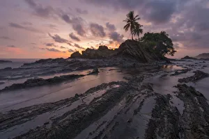 Nick Hawkins Prints: Dominicalito beach at sunset, Pacific coast of Costa Rica, April 2015