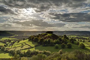 Downham Hill, a jurassic limestone outlier on the edge of the Cotswolds AONB conservation area