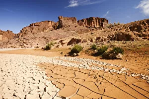 2018 May Highlights Collection: Dried up river bed in the Anti Atlas mountains of Morocco, North Africa. April 2012