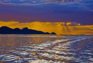 North Pacific Prints: Early morning view, looking southeast from Gordon Channel