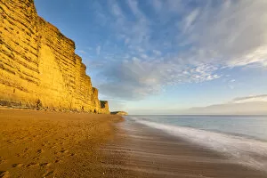 East Cliffs, West Bay, the Jurassic Coast, Dorset, England, UK. January 2019