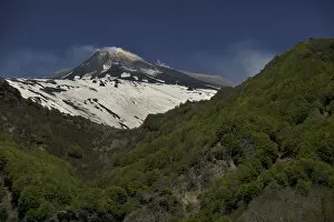 Images Dated 13th May 2009: Eastern side of Mount Etna Volcano with snow, Sicily, Italy, May 2009