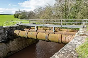 Shropshire Prints: Elan aqueduct passing over the Ledwyche Brook maintained by Severn Trent Water supplying Birmingham with water
