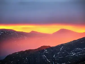 Lake District Prints: Fairfield and the Kentmere Fells as seen from Dollywagon Pike at dawn
