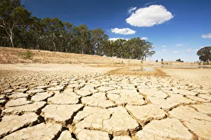 Climate Change Prints: Farmers watering hole on a farm almost dried up during drought which lasted from 1996-2011