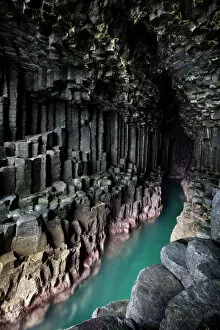 2010 Highlights Collection: Fingals Cave, showing basalt columns, Isle of Staffa, Inner Hebrides, Scotland