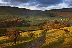 Images Dated 12th June 2009: First light on the autumn colours at Arncliffe in Littondale, Yorkshire Dales National Park