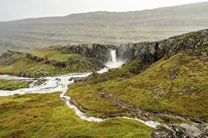 Raining Prints: Foladafoss Waterfall and the Berufjaroara River during very heavy rainfall