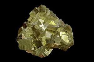 Peru Prints: 'Fools gold' - Pyrite, Iron sulfide, FeS2, Peru