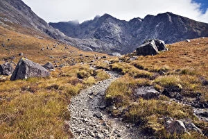 Path Gallery: Footpath leading up to Ciore Lagan and Sgurr Sgumain, above Glenbrittle. Cuillin Hills / Mts