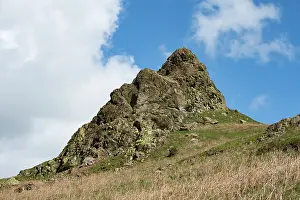 Geological Era Prints: The Gaer Stone composed of igneous rock formed during the Cadomian Orgeny of the Precambrian (Uriconian) period