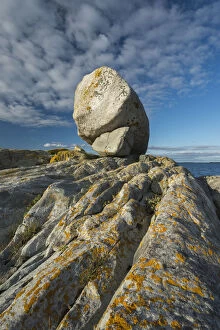 Glacial erratic, boulders transported by melting glaciers, photographed on Borgles Island