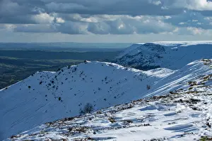 Herefordshire Prints: The glacially eroded ridge of Black Hill / The Cat's Back and the Darens Ice Age landslips on the Black Mountains