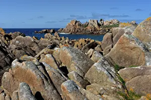 Bretagne Prints: Granite rocks along the coast, Cotes d'Armor, Brittany, France. May, 2023