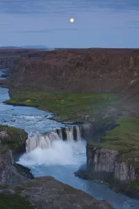 Hafragilsfoss waterfall, Jokulsargljufur National Park, Thingeyjarsyslur, Iceland