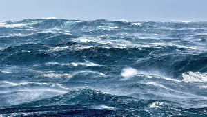 Wave Prints: Huge 10m high waves during force 10 storm in the roaring forties